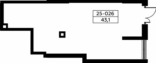 Продается ПСН, площадь 43.1 кв.м., высота потолков 4.36 м, у метро