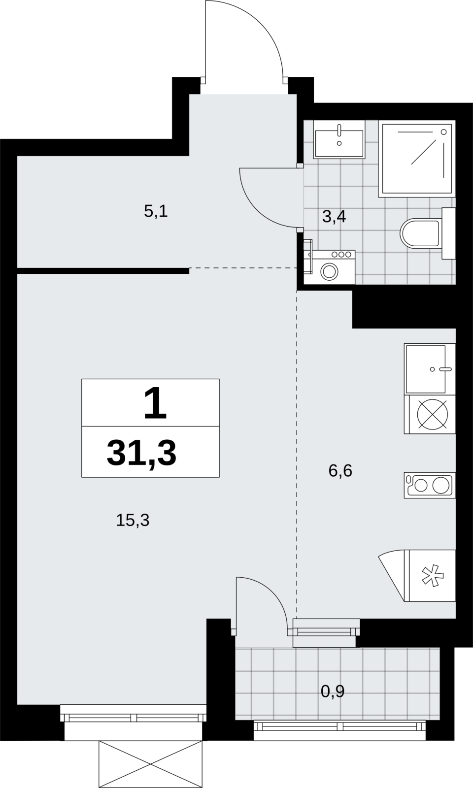 Объявление №71684790: Продается 1-комн. квартира с отделкой в новом жилом комплексе, недалеко от метро