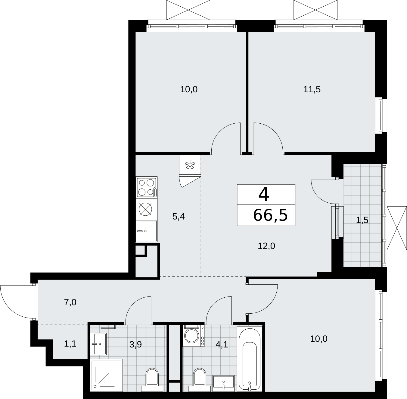 ���������� �71660905: 4-��������� �������� � �����������, ����� �����