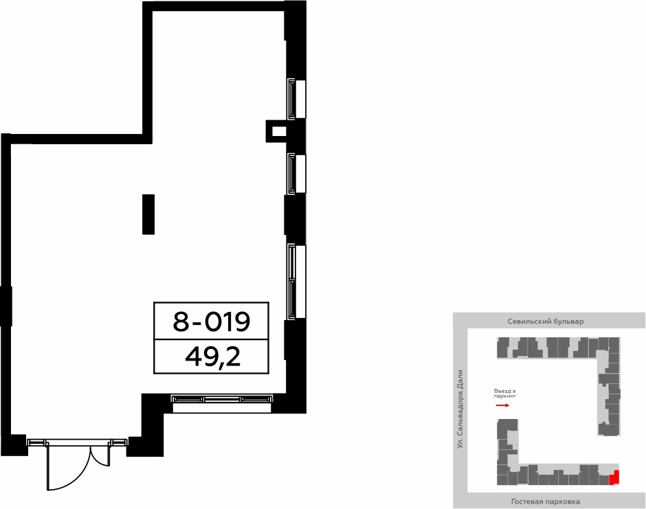 Аренда, помещение свободного назначения площадью 49.2 кв.м., высота потолков 2.99 м, отдельный вход, рядом с метро