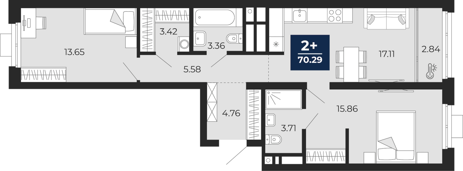 ���������� �71647201: 2-��������� �������� �  �������� � ����� ��