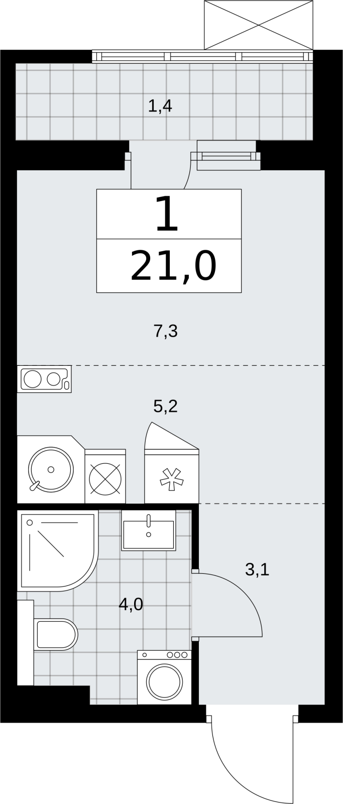 ���������� �71622212: ��������� 1-��������� ��������-������ � ����� ��, � �����
