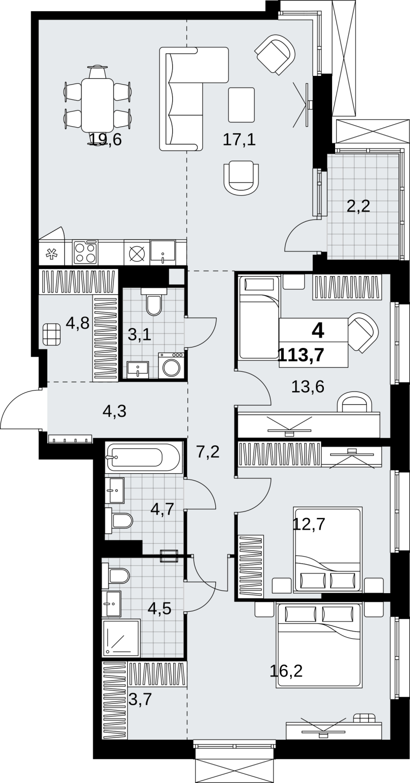 ���������� �71692443: 4-����. �������� � ����� ��, �������� �� �����