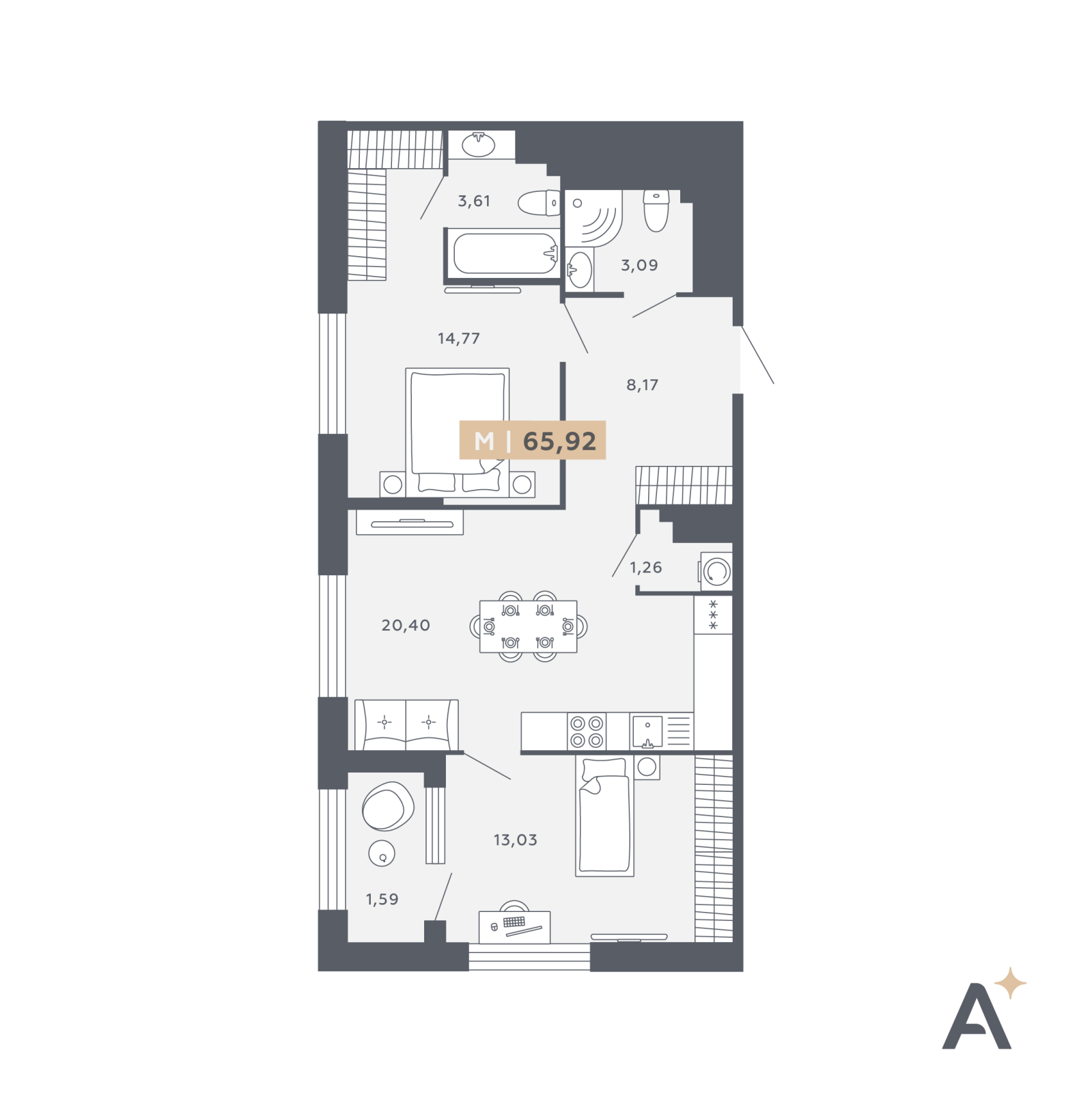 Объявление №71572023: Продается 2-комн. квартира с отделкой в новостройке, рядом с метро