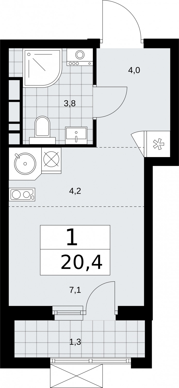 ���������� �71661175: ��������� 1-��������� ��������-������ �  �������� � ����� ����� ���������, � �����