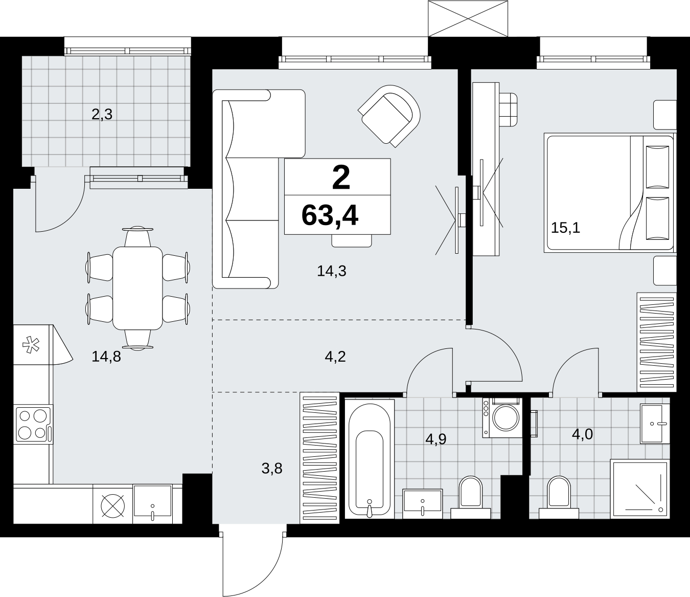 Объявление №71691099: Продается 2-комн. квартира с отделкой в новостройке, у метро