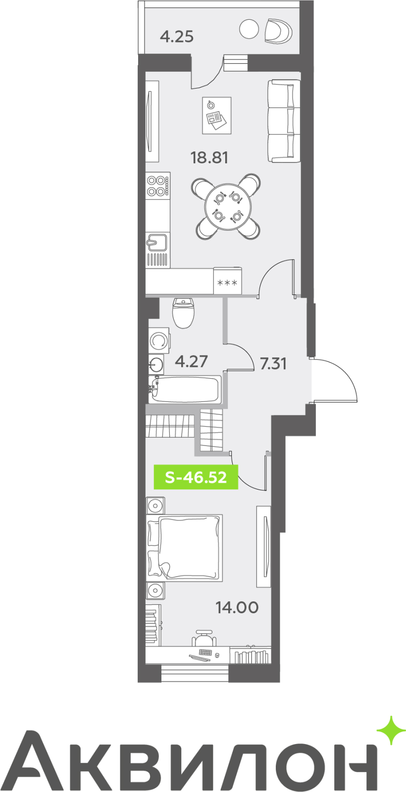 Объявление №71657413: Продается 1-комн. квартира с отделкой в новом жилом комплексе, дом сдан, рядом с метро
