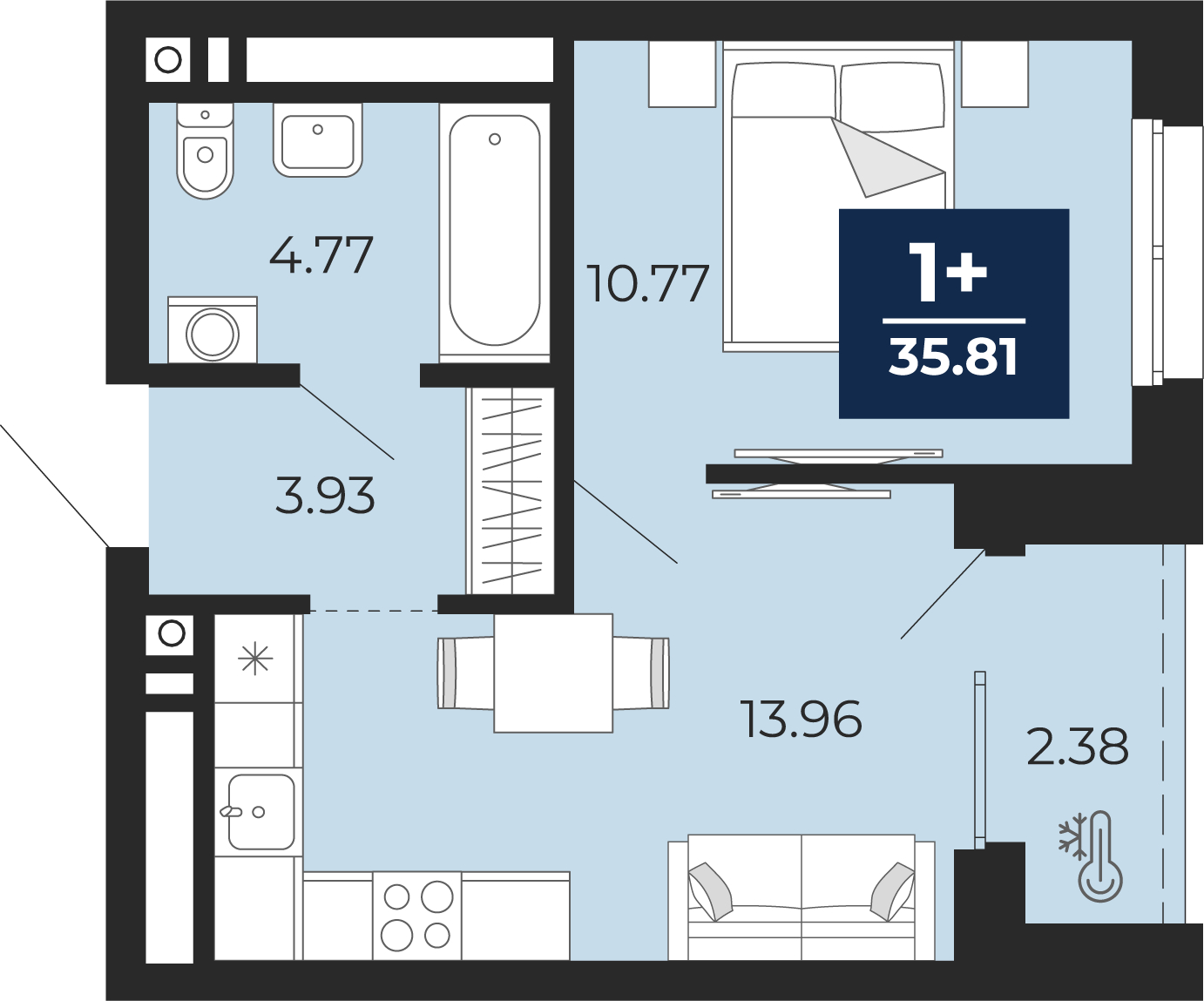 Объявление №71662262: Просторная 1-комн. квартира с отделкой в новом ЖК