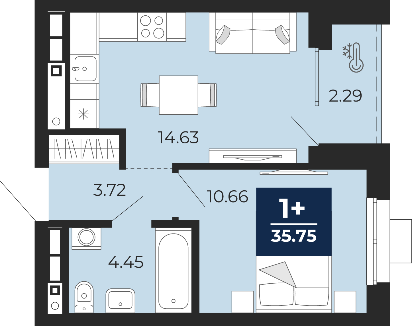 Объявление №71594294: Продается 1-комн. квартира с отделкой в новом жилом комплексе