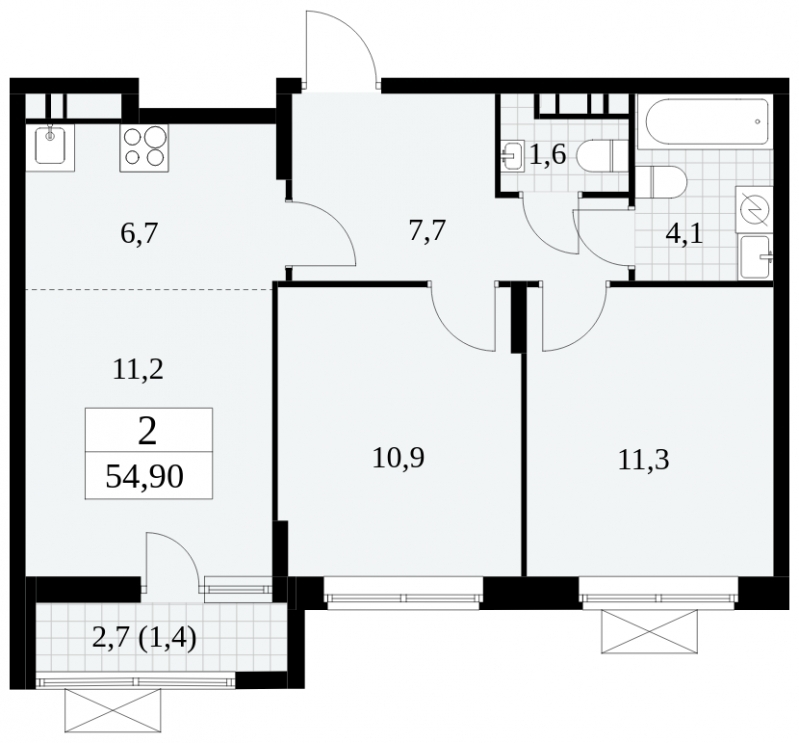 Продается просторная трехкомнатная квартира с европланировкой с отделкой в новом ЖК, недалеко от метро