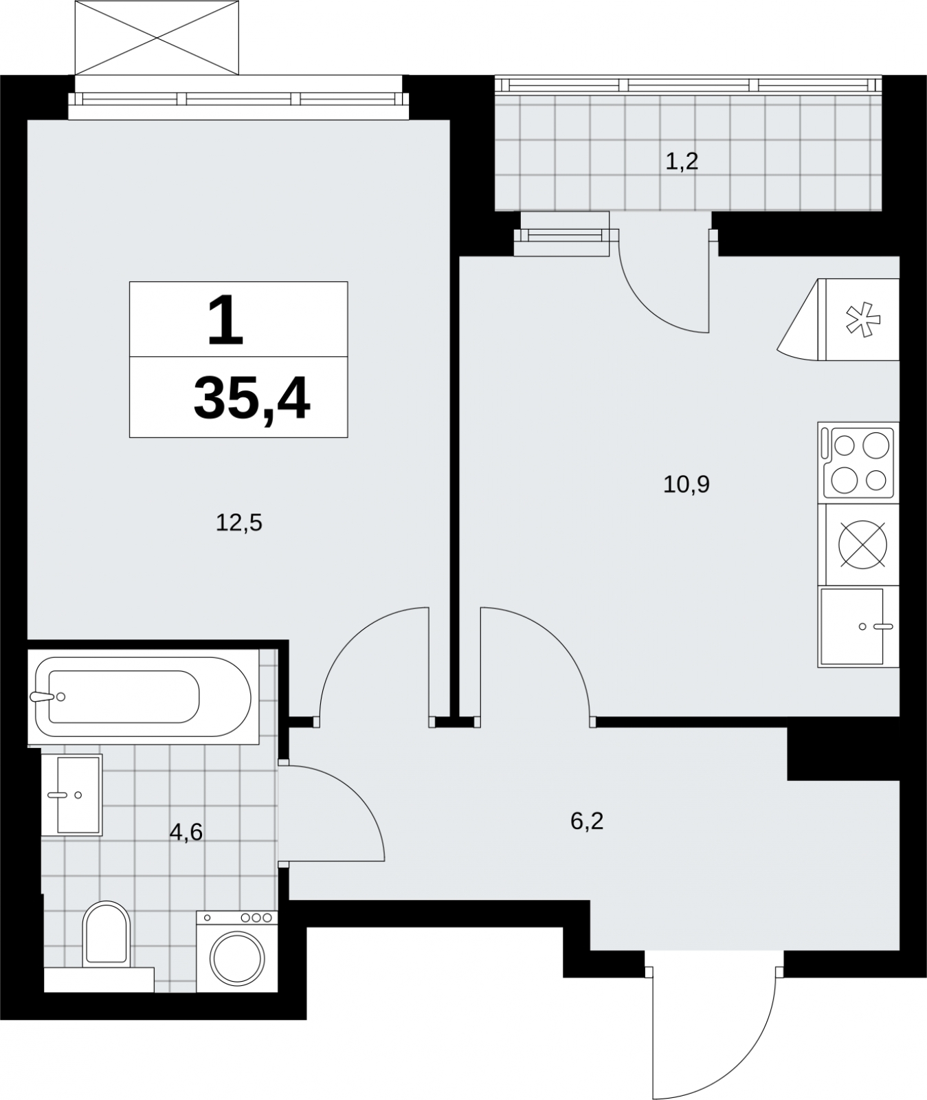 Продается 1-комнатная квартира в новом ЖК, недалеко от метро