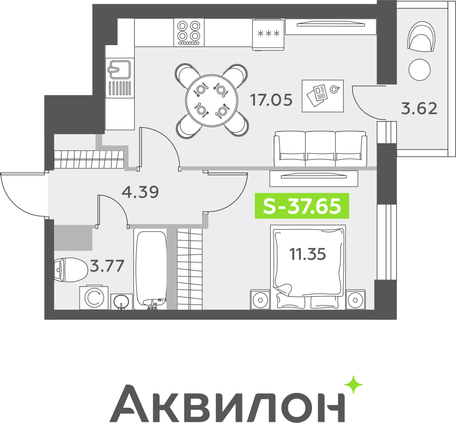 Объявление №71657422: Однокомнатная квартира с отделкой в новом жилом комплексе, дом сдан, метро рядом