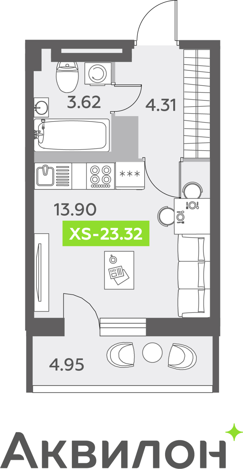 Объявление №71657409: Продается просторная 1-комн. квартира-студия с отделкой в новом ЖК, дом сдан, недалеко от метро