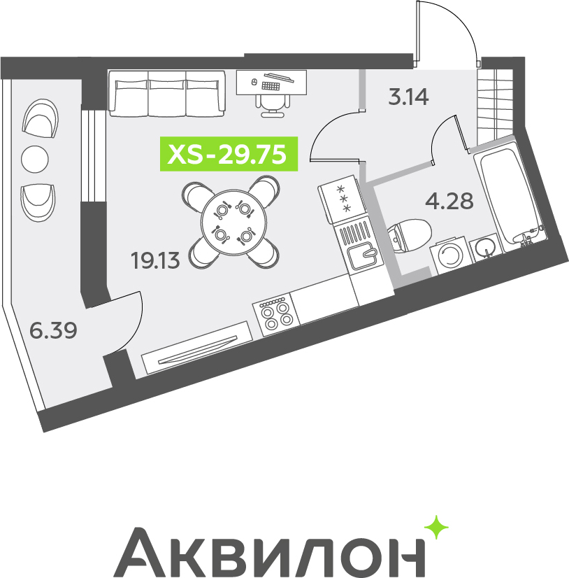 Объявление №71657406: Продается 1-комн. квартира-студия с отделкой в новом жилом комплексе, дом сдан, метро рядом