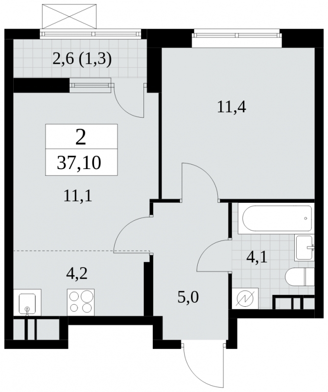 Продается просторная двухкомнатная квартира с европланировкой с отделкой в новом ЖК, метро рядом