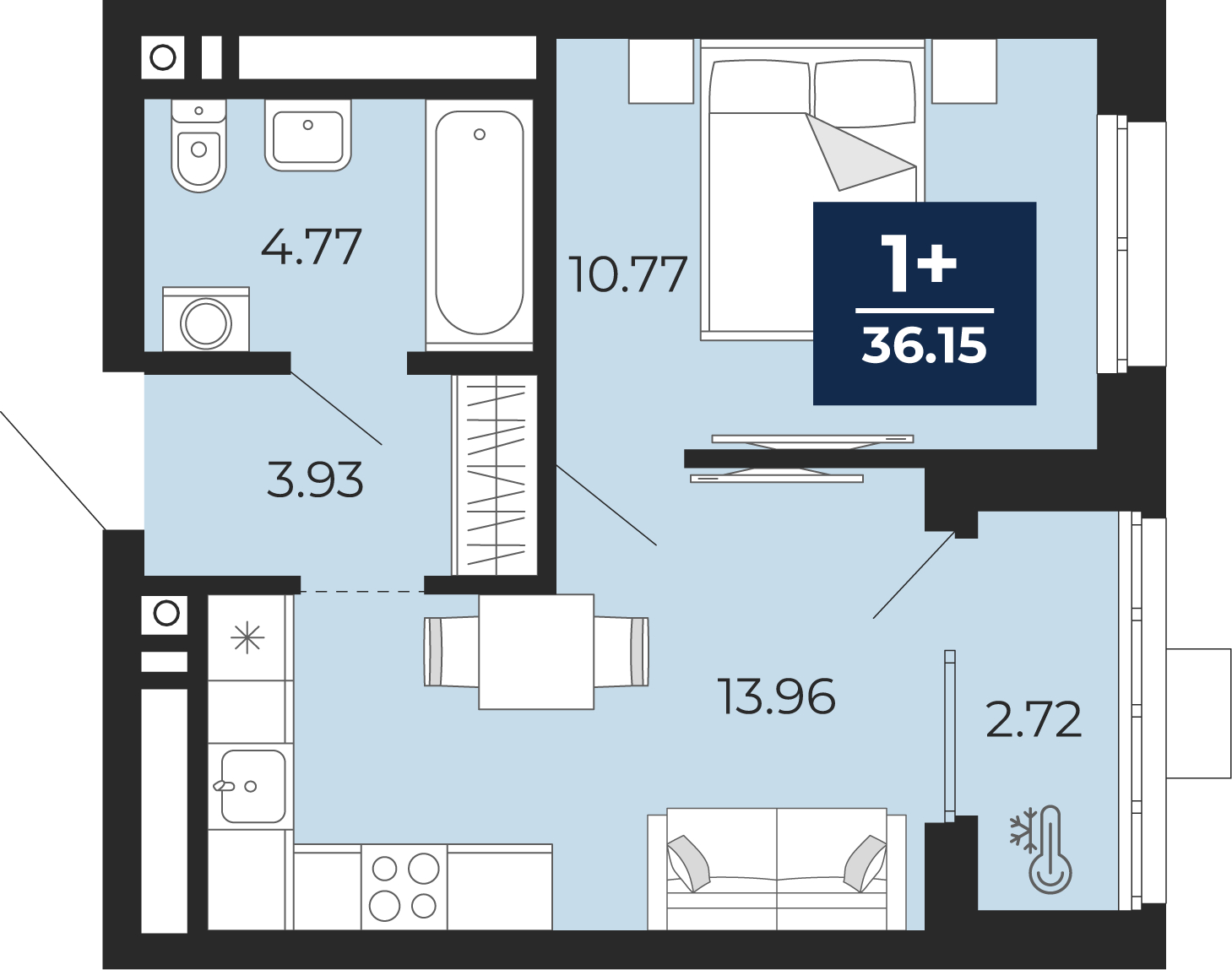 Объявление №71662264: 1-комнатная квартира с отделкой в новом ЖК