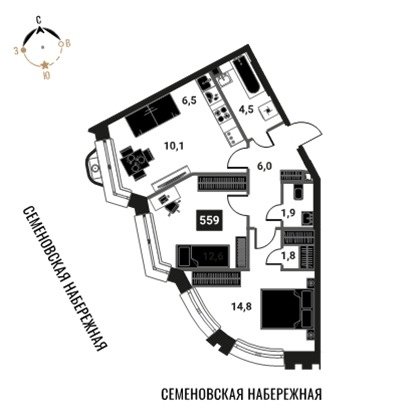 Объявление №71571145: Трехкомнатная квартира в новом ЖК, метро рядом