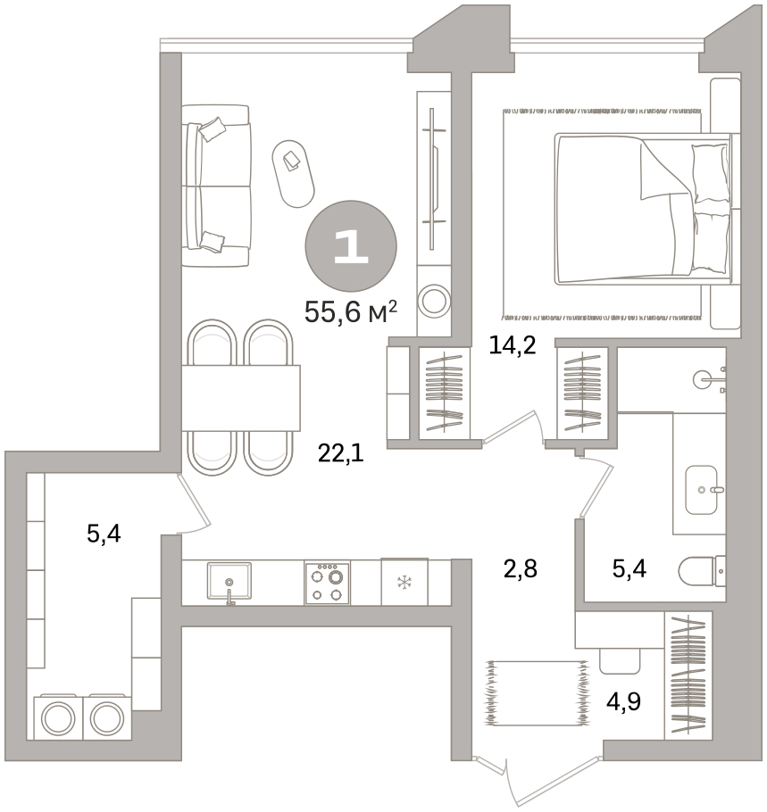 Объявление №71596284: Продается 1-комнатная квартира с отделкой в новом жилом комплексе