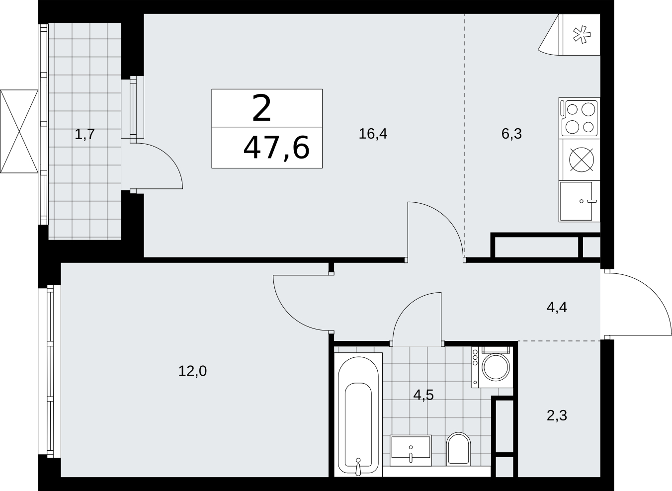 ���������� �71660906: 2-��������� �������� � ����� ����� ���������, ����� �����