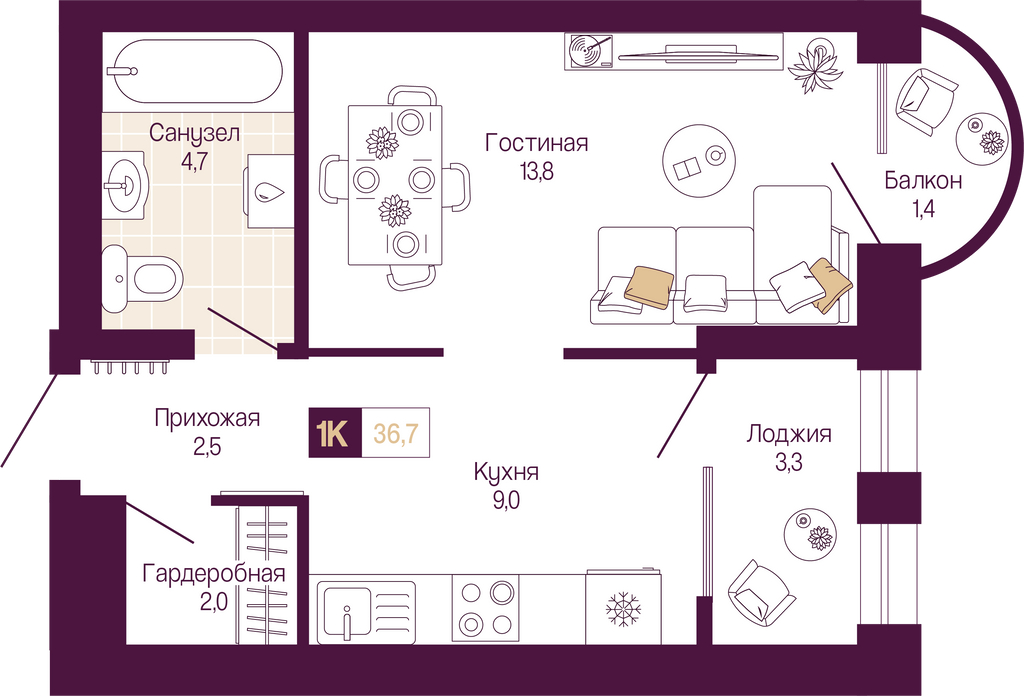Объявление №71576971: Продается однокомнатная квартира с отделкой в новом ЖК