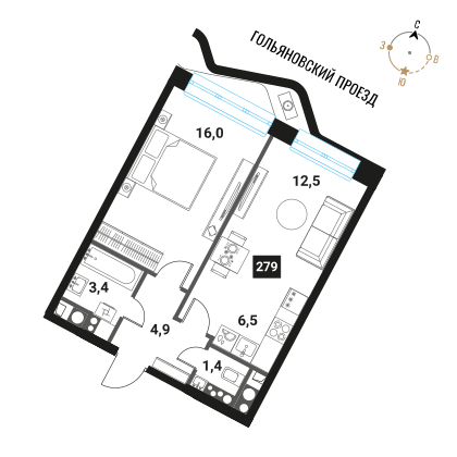 Объявление №71575711: Продается 2-комн. квартира в новом жилом комплексе, метро рядом