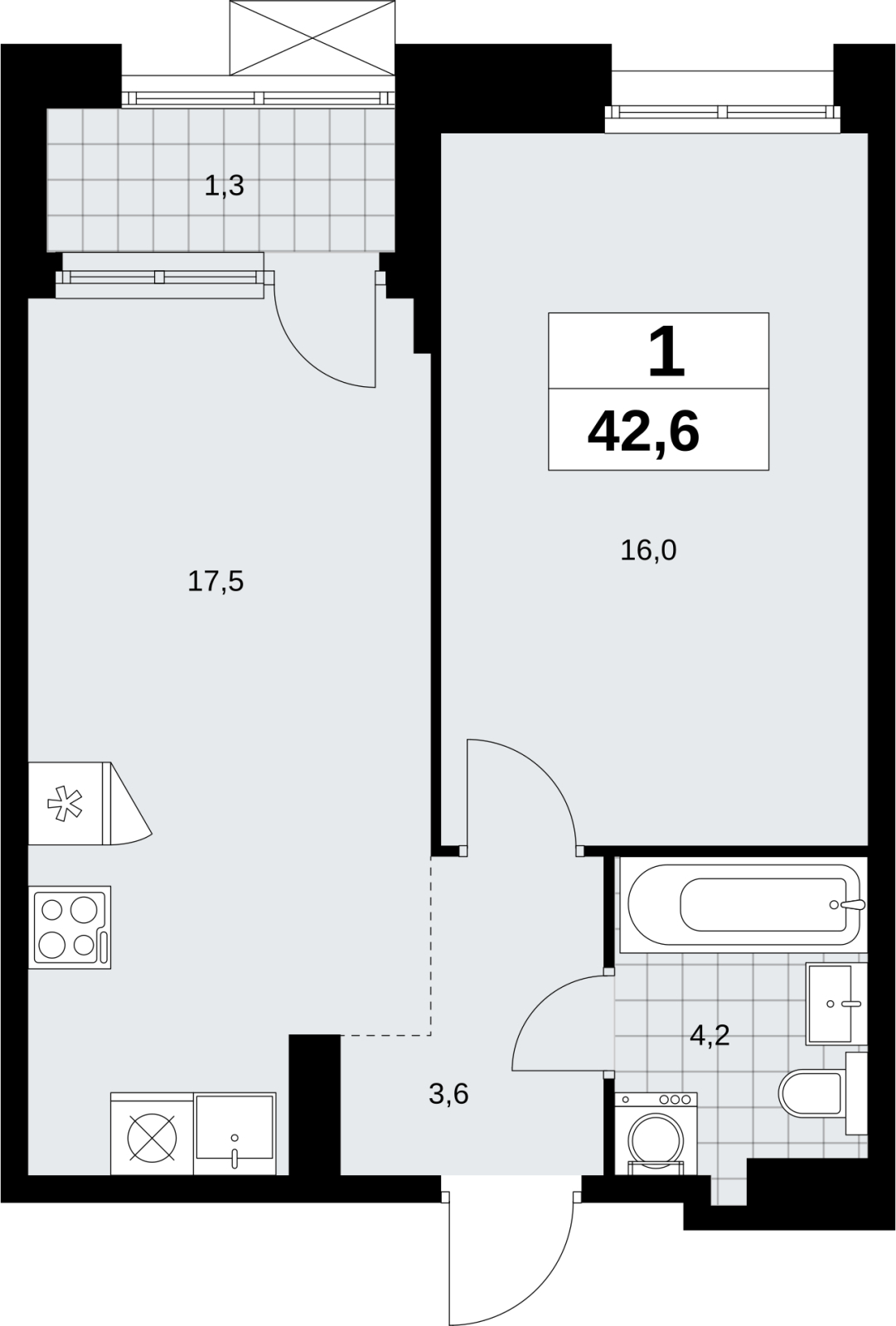 Объявление №71684767: 1-комн. квартира с отделкой в новом ЖК, недалеко от метро