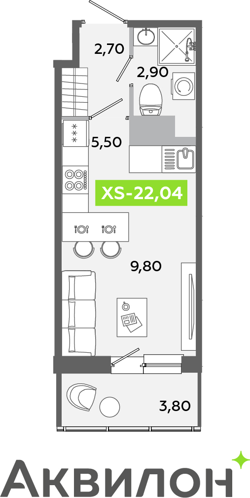 Объявление №71368480: Продается 1-комн. квартира-студия в новом ЖК