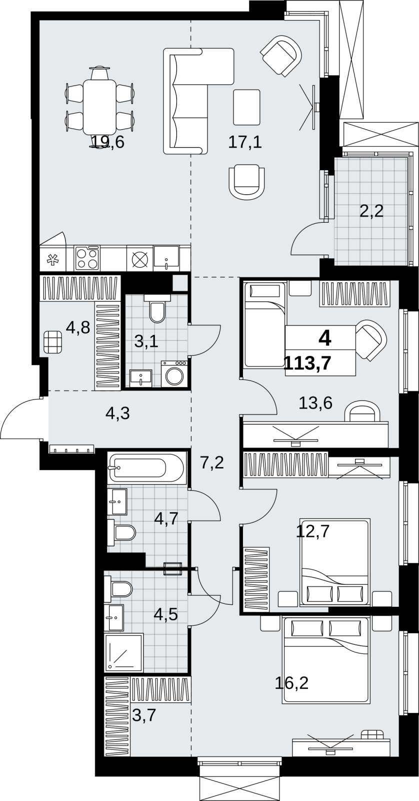 ���������� �71661798: 4-����. �������� � �����������, ����� �����