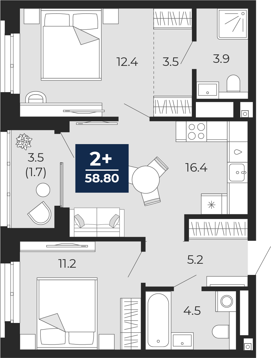 ���������� �71714107: 2-��������� �������� �  �������� � ����� ����� ���������, ��� ����