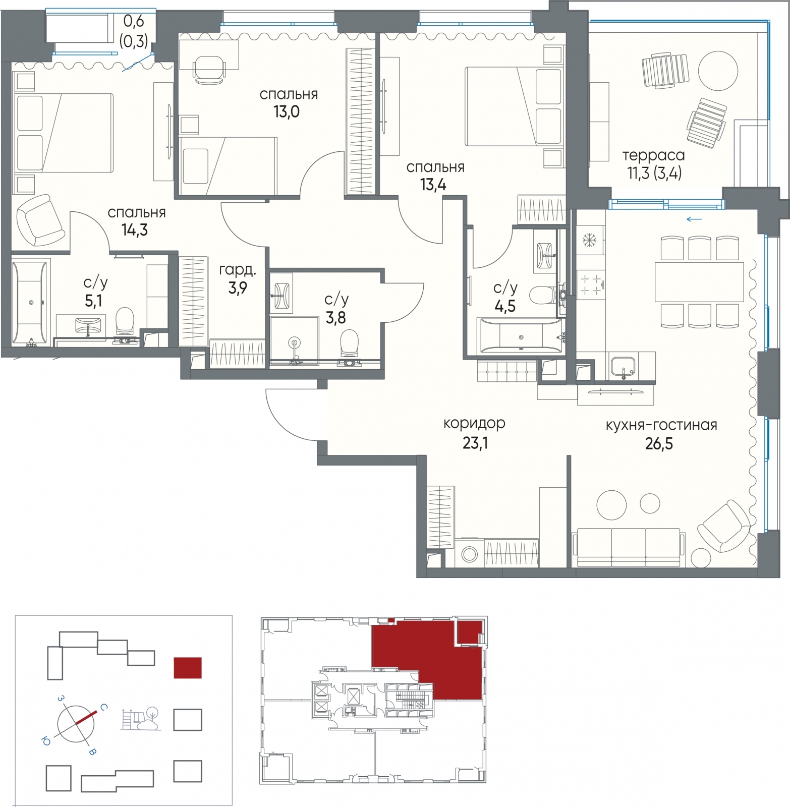 Продажа 4-комнатной новостройки, Москва, Нижние Мнёвники,  уч. 37Б