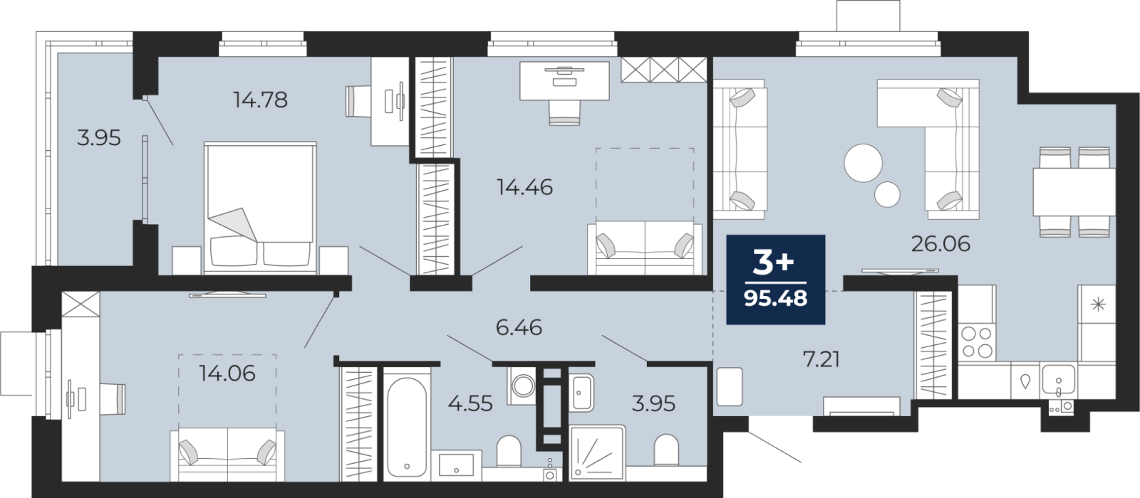 ���������� �71690364: 3-��������� �������� �  �������� � ����� ����� ���������