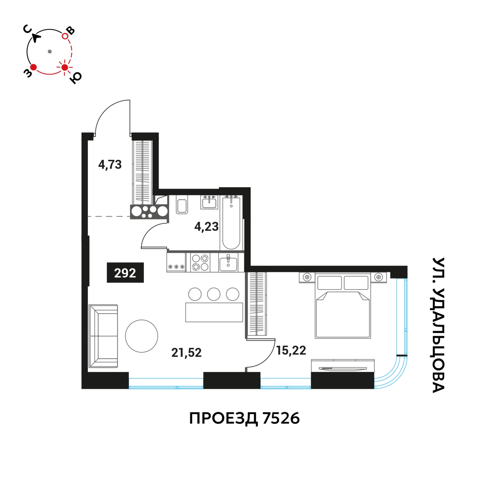 Объявление №71574327: 2-комн. квартира в новостройке, недалеко от метро