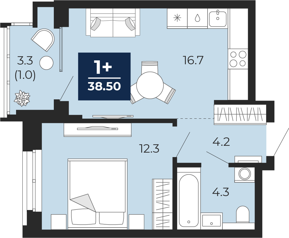 ���������� �71607450: ��������� 1-��������� �������� �  �������� � �����������