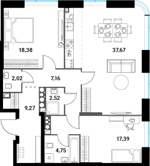 Объявление №71569896: 3-комн. квартира в новом ЖК, метро рядом