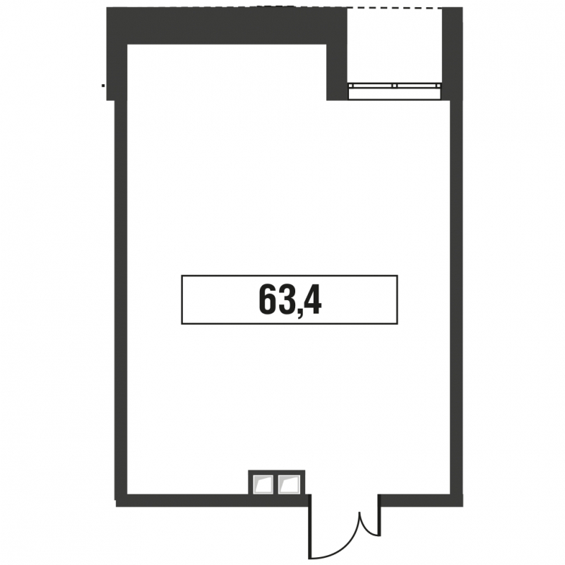 Продается помещение свободного назначения, площадь 63.4 кв.м., высота потолков 3.0 м, рядом с метро